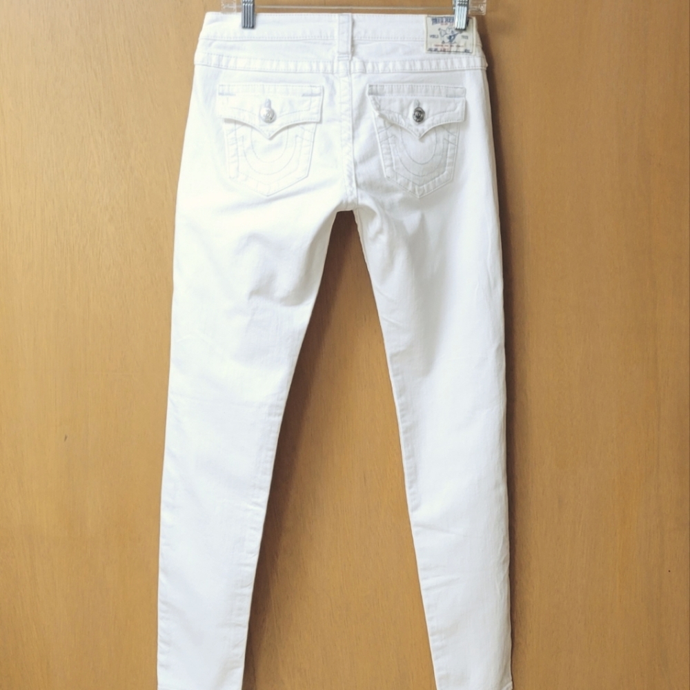True Religion White Skinny Jeans Size 28